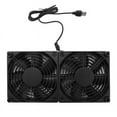 thumbnail image 1 of 120Mm 5V USB Powered PC Router Dual Fans with Speed Controller High Airflow Cooling Fan for Router Modem Receiver, 1 of 6