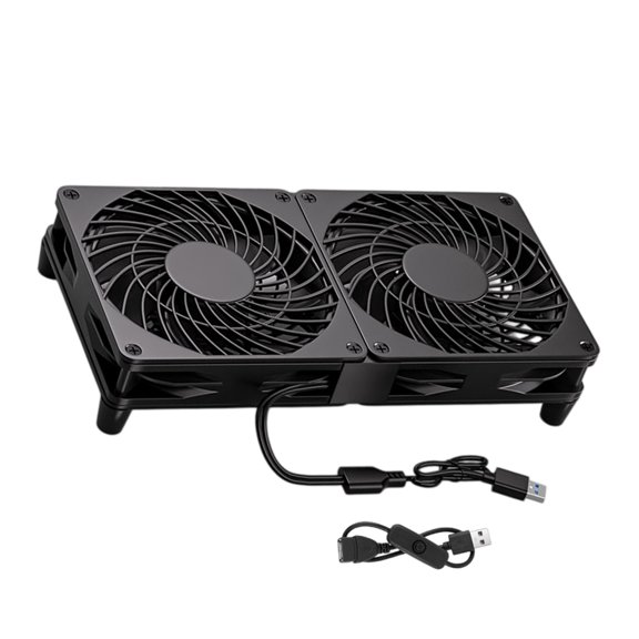 120Mm Plastic Computer Cooling Fan USB Powered Featuring Power Button Ideal For Electronics And Greenhouse