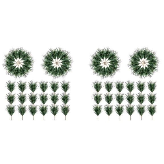 120PC Artificial Green Pine Needles for Christmas Garland Decor, No Assembly Required