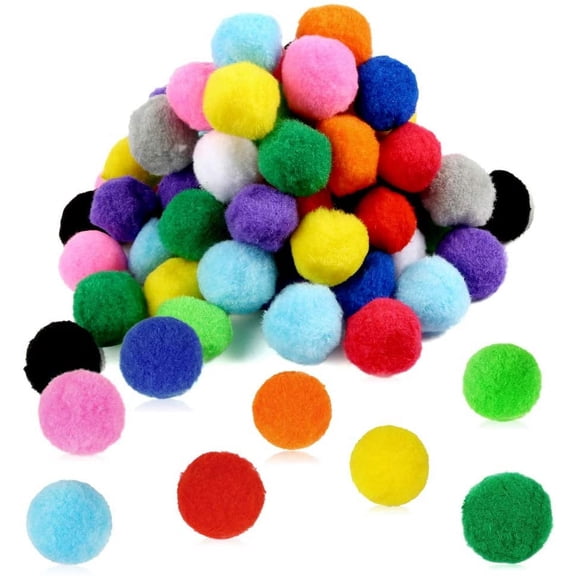 120PCS 2Inch Large Pom Poms, Fluffy Giant Pompom Balls for Arts and Crafts Projects Making and Summer Water Squeeze Balls, 13 Colors