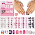 thumbnail image 1 of 120PCS 5 Pack Press on Nails for Kids,Tweens Girls Soft Fake Nail Kit, Reusable Creative Design kids Nails, Full Cover Glitter Stick on Nails Girl Nails for Kids Ages 8-12, 1 of 6