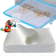 120PCS Bird Cage Liner Papers, 11'' X 17'' Disposable Bird Cage Paper Liners Precut Absorbent Cushion Mat Accessories for Pet Bird Parrot White
