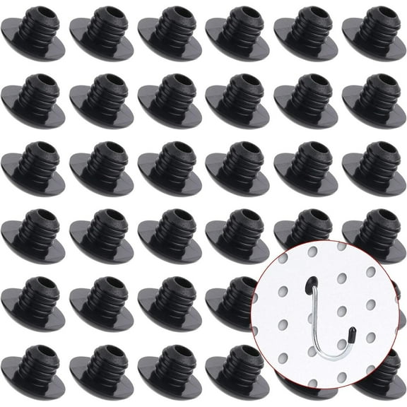 120PCS Black Pegboard Hook Locks - Secure Wall Mount, Easy Install, Prevents Falling Hooks from Leaving Peg Boards, Ideal for Home & Office Organization - Home Improvement. Metal Organiser