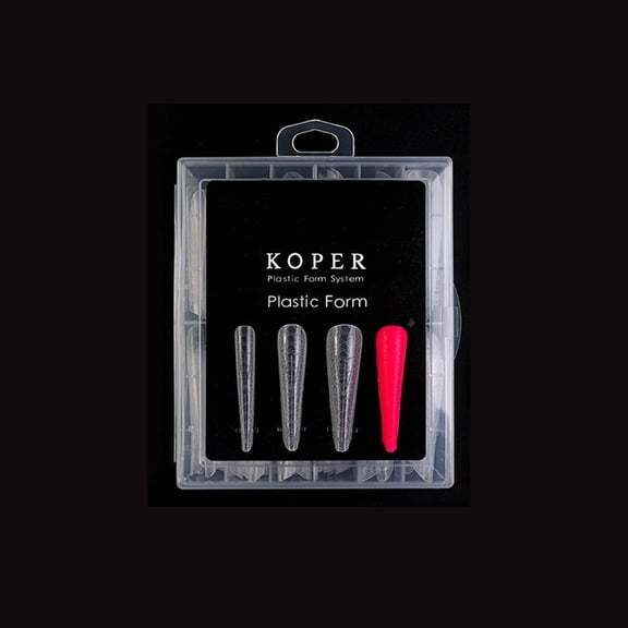 120PCS Clear Matte Dual Nail Forms Kit Full Cover Nail Mold Tips Acrylic Nail Extension Tools 4 Styles 11 Sizes Scale for Poly Gel Nail Art Salon Nails Design, Gifts Stocking Stuffers for Women