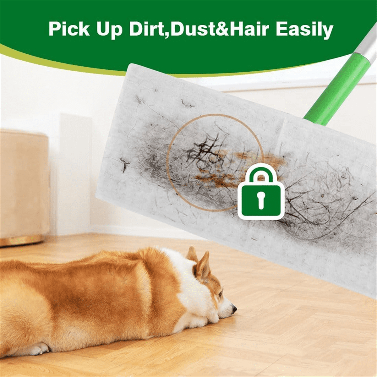 120PCS Dry Dustcloths Sweeper Disposable Duster Refill Pads for Floor Mopping and Cleaning