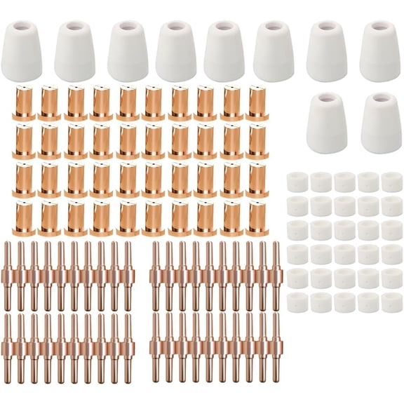 120PCS Extended PT-31 Plasma cutter Consumables,PT31 Plasma Torch Cutting Consumables