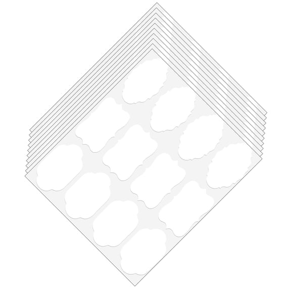 120PCS Fancy Shape Paper Stickers Essential Oil Bottle Labels for Storage Box Essential Oil and Holiday Gift Wrapping