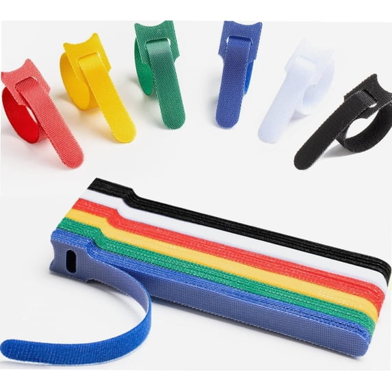 120PCS Fastening Cable Ties Reusable, 6 Inch Charger Cord Organizer ...