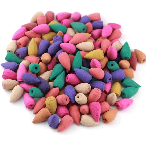 120PCS Hybrid Backflow Incense Cones for Waterfall Mixed Natural Scents Cone Incense for Meditation Relax