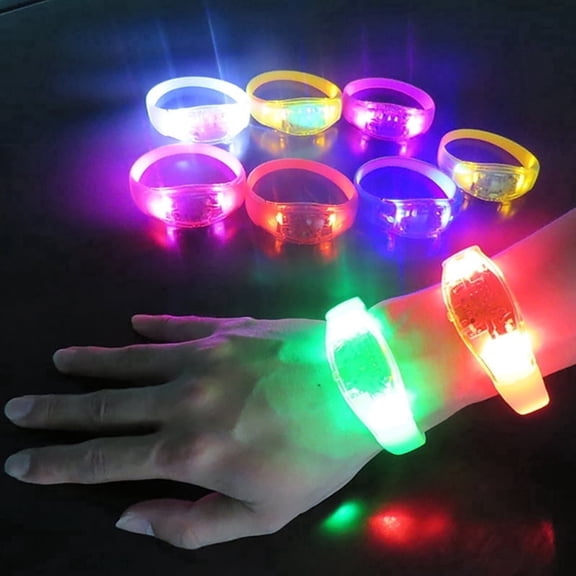 120PCS Music & Sound Activated Glow Bracelets Led Bracelet Music Rhythm Glowing Party Wedding Accessories for Concert Camping