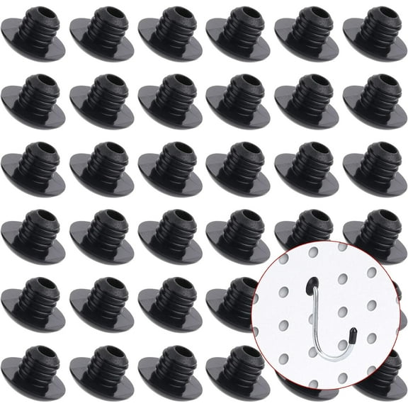 120PCS Pegboard Hook Locks, for Stopping Hooks from Falling Off, Black