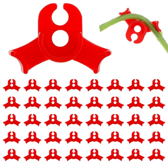 120PCS Plant Training Clips, 90 Degrees Bud Trainer Clips Low Stress Training Clips Bud Bender for Plant Gardening (Red)