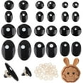 thumbnail image 1 of 120PCS Plastic Safety Eyes 12 Styles Craft Eyes Black Stuffed Crochet Eyes Kawaii Eyes with 120PCS Washers for Amigurumi Puppet Plush Animal and Teddy Bear Oval/Flat Round, 1 of 6