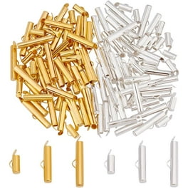 6Sizes Slider End Clasps 240pcs Slider Clasp for Bead Loom 4 Color Terminators Tube Slide Tube End Bar Crimp End Tube Walmart