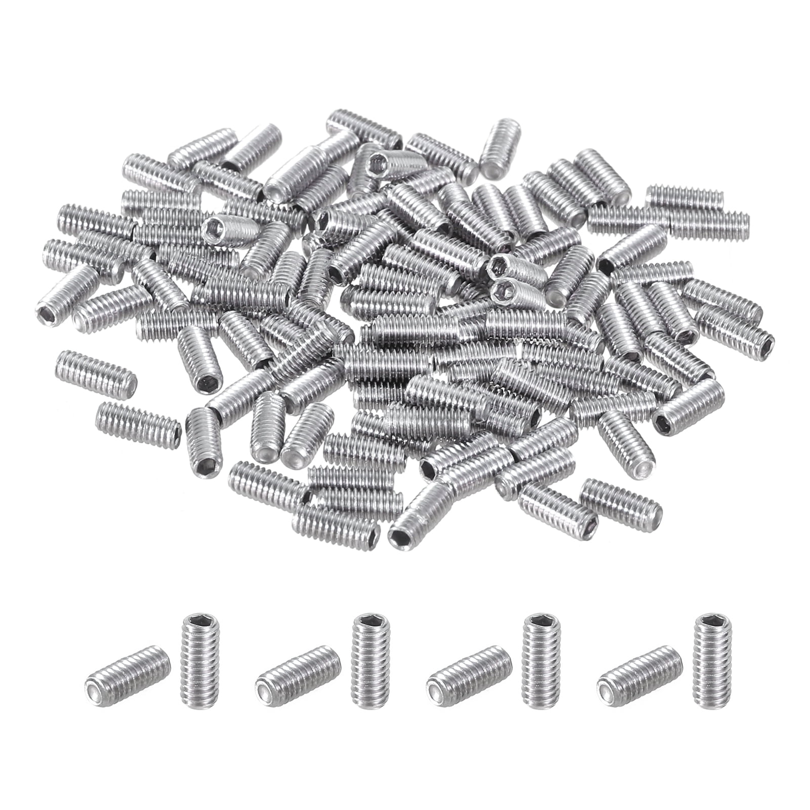 6-32 x 3/8 Grub Screws Allen Socket Set Screw Stainless Steel Qty 100 6-32 x 3⁄32\" Coarse Thread Socket Set Screw Cup Point Stainless