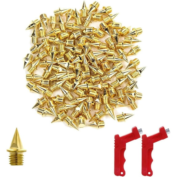 120Pcs 1/4 Inch Track Spikes for Track Shoes,Replacement Spikes for Country Short Running Shoes with Wrench