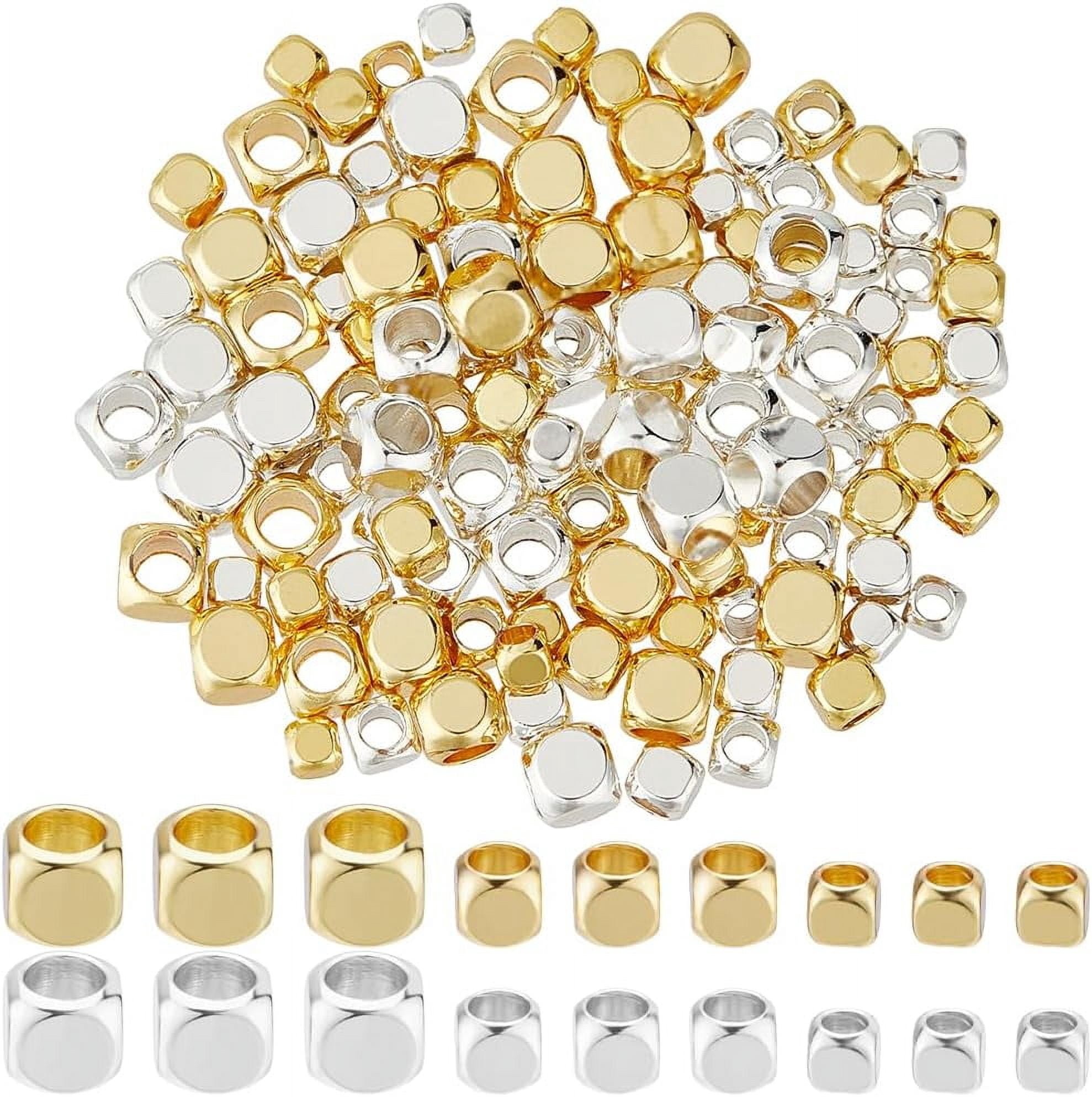 MECCANIXITY 300pcs 2mm Gold Plated Brass Rondelle Beads For Jewelry Making - Smooth Spacer Beads For DIY Crafts - View #8