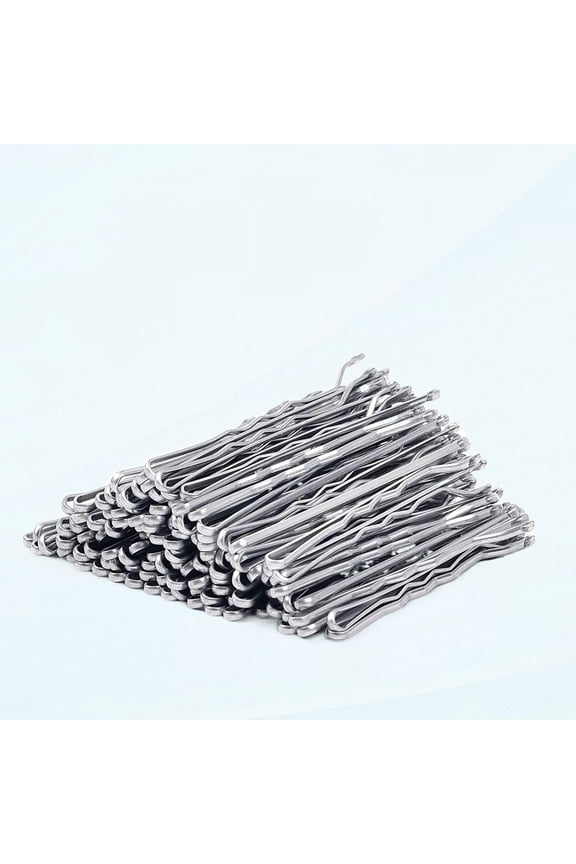 Silver Bobby Pins, 120Pcs 2-Inch Hair Pins for Women, Gray Hair with Box