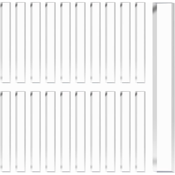 120Pcs 2 x 1/4 x 0.1 Inches Clear Setting Blocks Transparent Acrylic Sheets for DIY Glass and Mirrors Rectangle Setting Spacers for DIY Kitchen Bathroom Window Installation Construction Shim