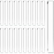 120Pcs 2 x 1/4 x 0.1 Inches Clear Setting Blocks Transparent Acrylic Sheets for DIY Glass and Mirrors Rectangle Setting Spacers for DIY Kitchen Bathroom Window Installation Construction Shim