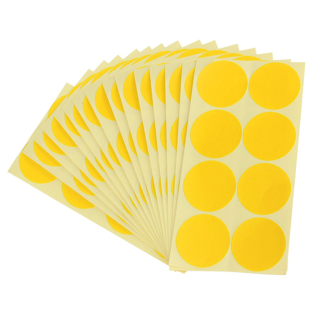 120Pcs 50mm Plastic Vinyl Color Round Code Dot Blank Stickers Adhesive