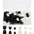 120Pcs 6 Style Plastic Hole Plugs Snap in Flush Type Hole Plugs Post