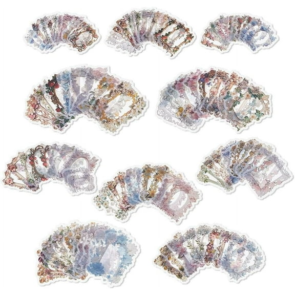 120Pcs 6 Styles Scrapbook Paper Frames Scrapbooking Lace Frames Photo Border Paper Window Frame Decoration Papers