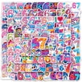 thumbnail image 1 of 120Pcs 67 Stickers Neon Style Six Seven Meme Sticker Trending Decals for Phone Water Bottle Luggage Laptop Fun Social Media Gifts for Adults Teens Christmas Favors, 1 of 6