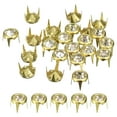 thumbnail image 1 of 120Pcs 7mm/0.28" Rhinestone Claw Beads Nailhead, Rivets Metal Decorative for DIY Craft Making Purse, Gold White, 1 of 6