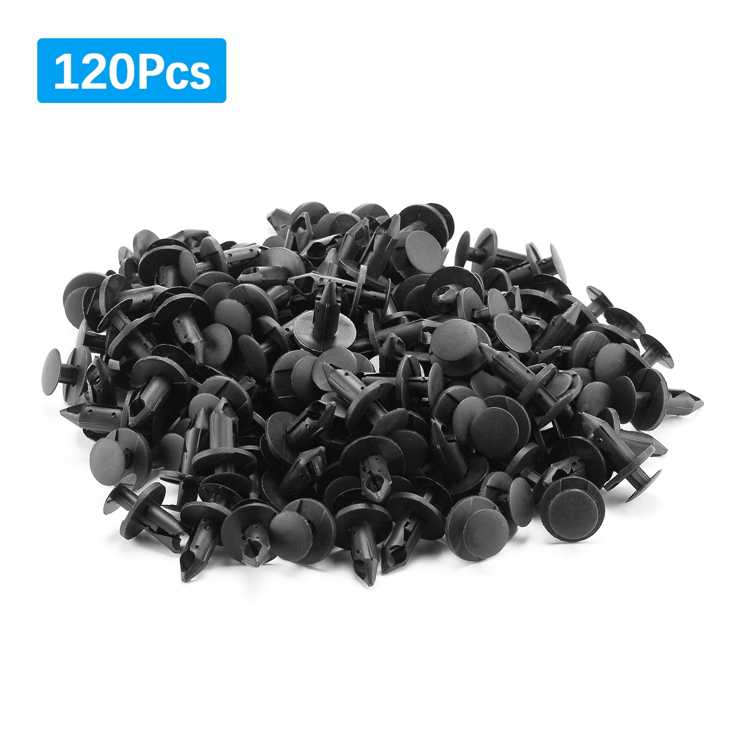 120Pcs 8mm Hole Plastic Rivets Fastener Push Clips Clip for Car Auto Fender