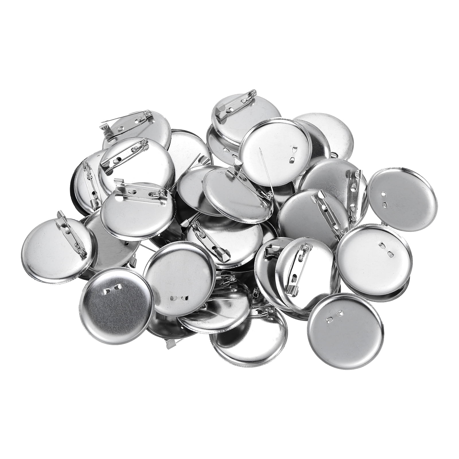 120Pcs Badge Pins, 35mm Safety Pins Bar Badge Pins Name Tag Pin Bulk Flat Back Strips Small for Clothes DIY Crafts, White