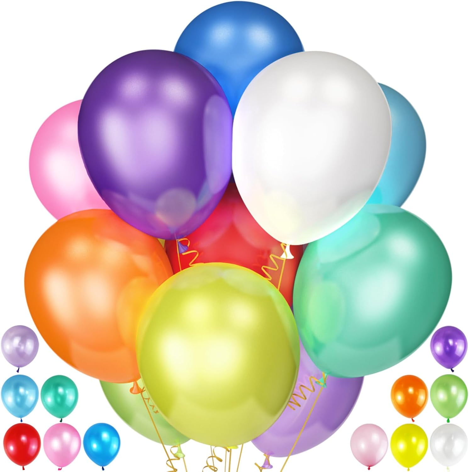 120Pcs Balloons Assorted Colors,12 Inch Latex Party Balloons for ...
