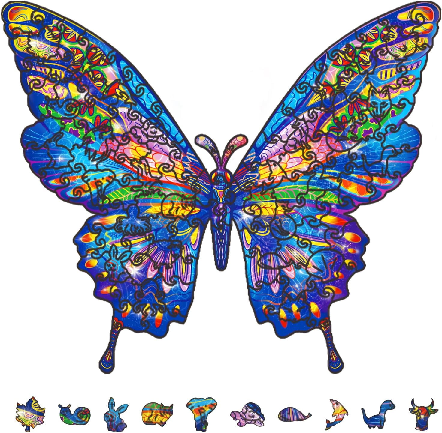 120Pcs Butterfly Wooden Jigsaw Puzzles for Adults Butterfly Jigsaw ...