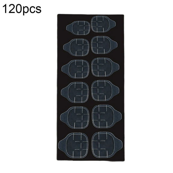 120Pcs Clear Double Sided Fake Art Nails Adhesive Tapes Sticker Faux Fingernails