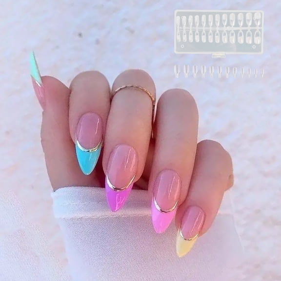 120Pcs Clear Nails Full Coverage On Nails Transparent DIY Salon Practice Nail Tips For Women Manicure Nails