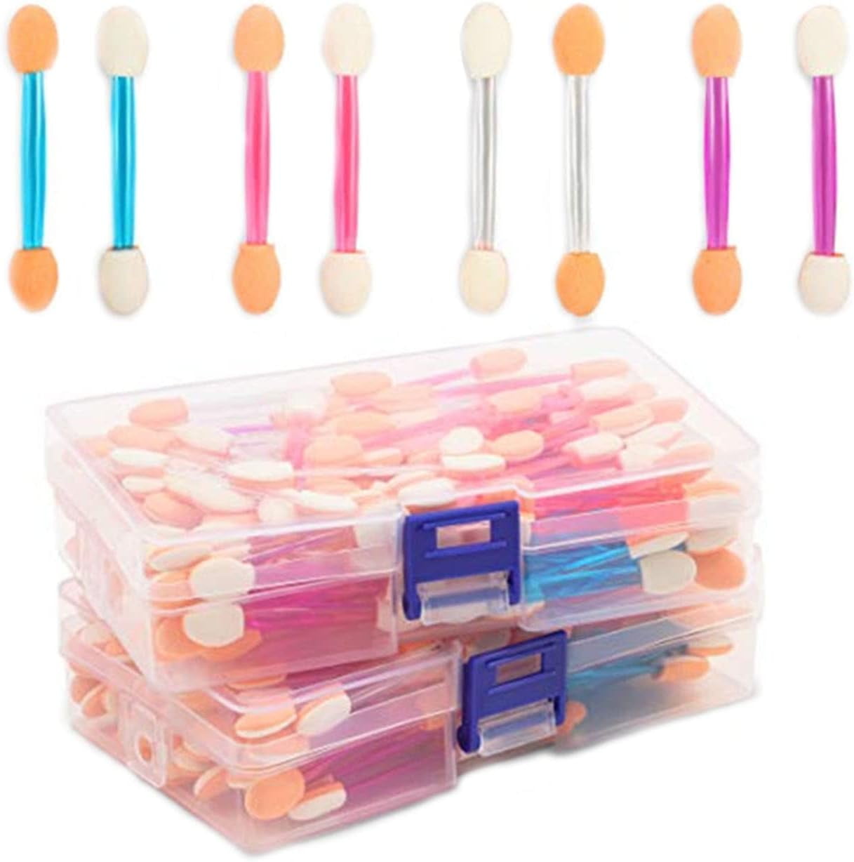 120Pcs Eyeshadow Applicators, Eyeshadow Brush Sponge Applicator Disposable Eyeshadow Brush