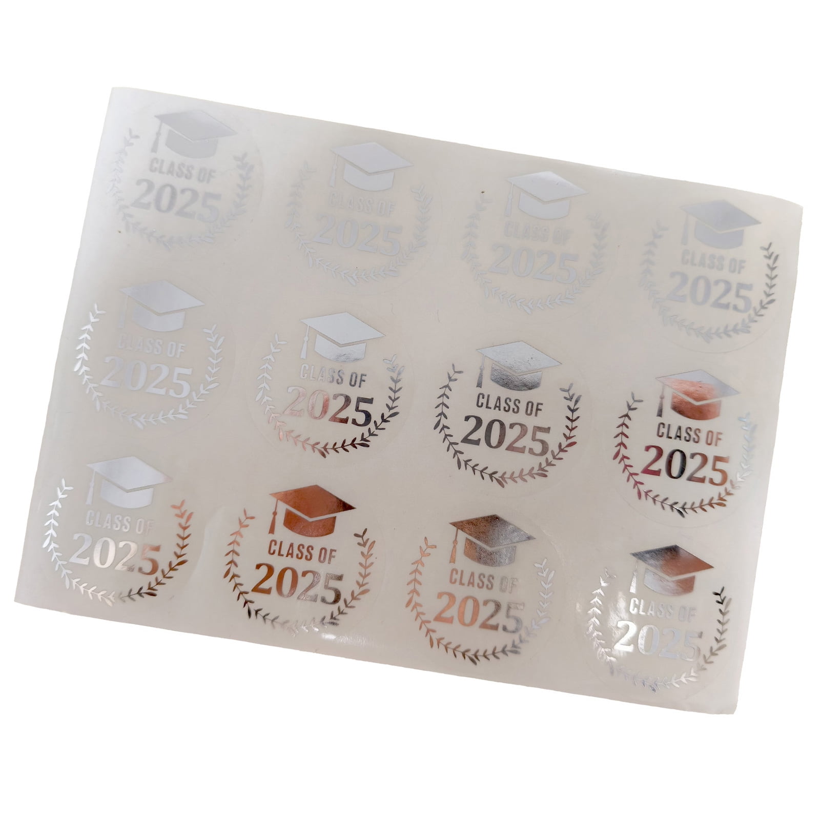 120Pcs Gold Foil Graduation Hat Sticker 40mm Water Resistant PET ...