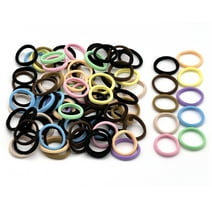 120Pcs Hair Ties, Seamless Cotton Hair Bands Ponytail Holders Hair Accessories for Women Girls, No Damage for Thick Hair ( Multi-color )