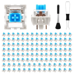 120 Pcs Blue Keyboard Switches, 3-Pin Clicky Mechanical Switches Replacement Kit for Gaming Keyboards and 3D Printed Clickers