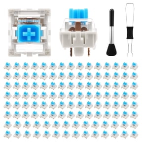 120Pcs Mechanical Keyboard Switch Mechanical Keyboard Blue Switch 3 Pin Keyboard Tactile Switch Replacement Waterproof and Dustproof for Typist