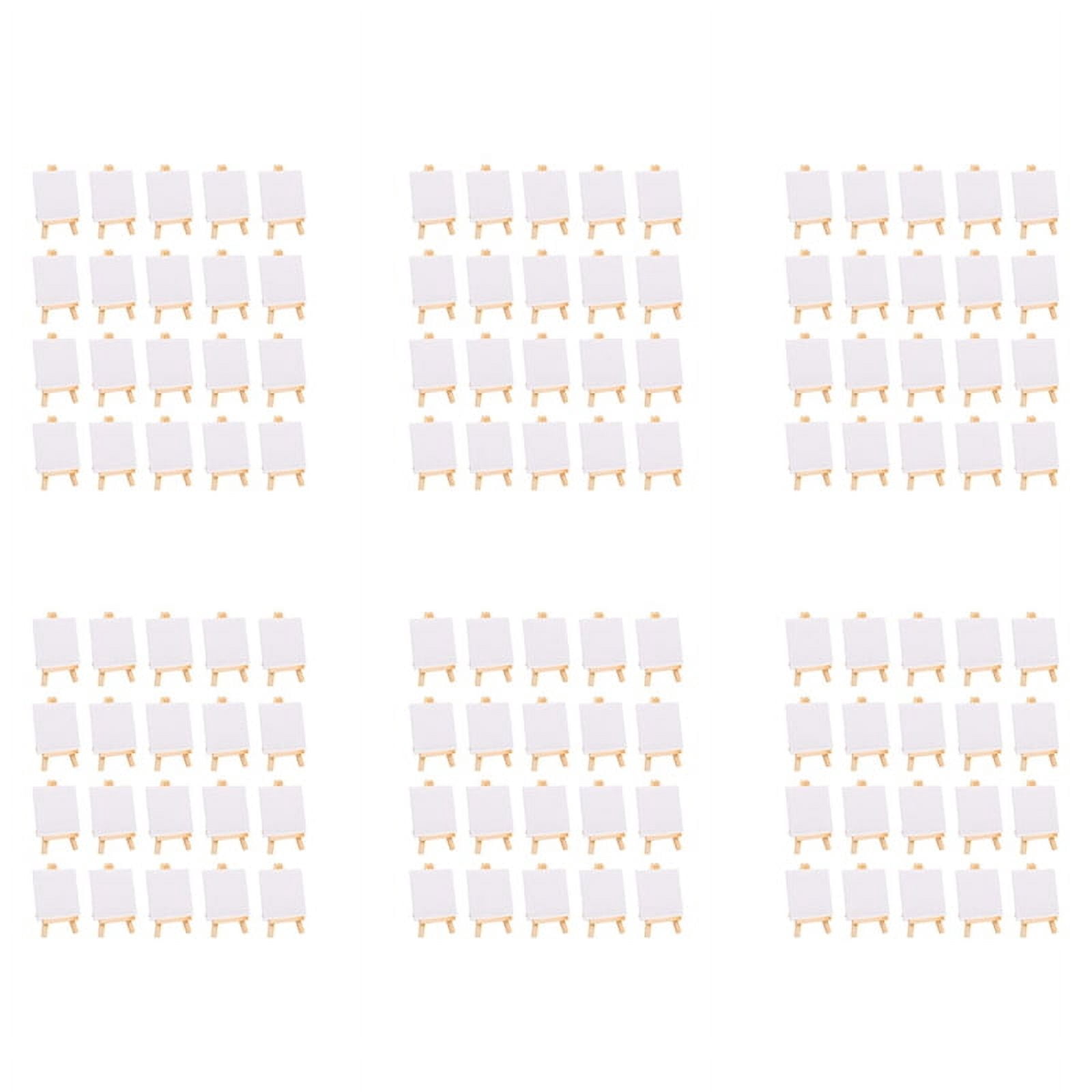 120Pcs Mini Canvas Drawing Board with Easel, Painting Canvas Panel, Suitable for Art Painting Supplies