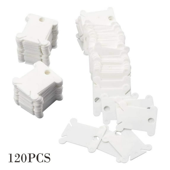 120Pcs Plastic Floss Bobbins for Embroidery Floss Organizer Durable & Eco-Friendly Tangle Prevention