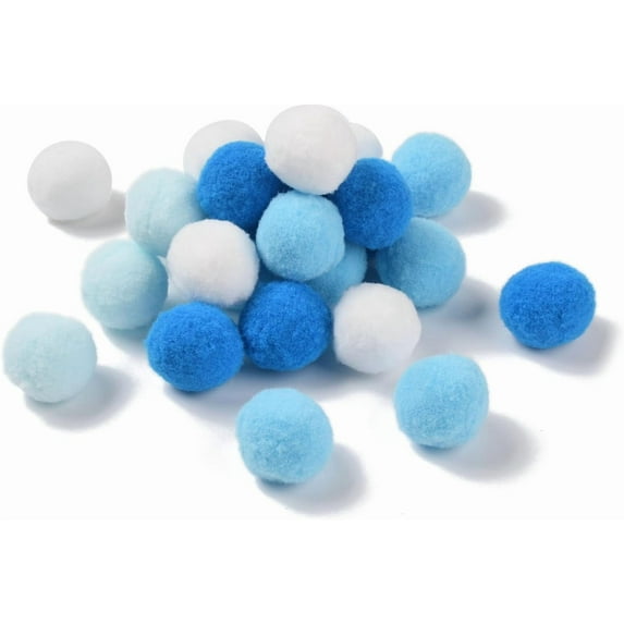 120Pcs Polyester Ball Decoration Pom Pom Ball for DIY Craft Light Sky Blue 3cm for DIY