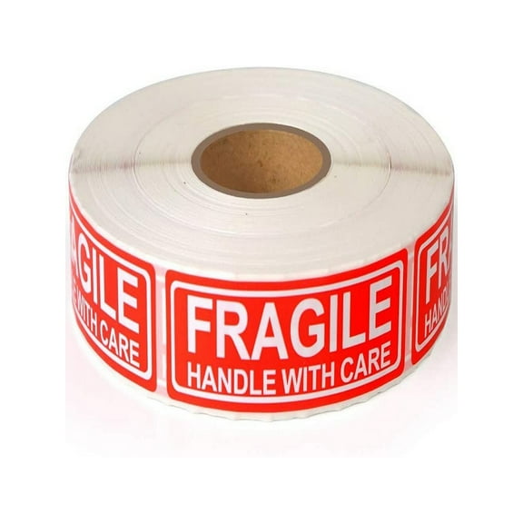 120Pcs Removable Fragile Warning Labels 3x1Inch Adhesive Stickers for Warehouse Logistics Boxes