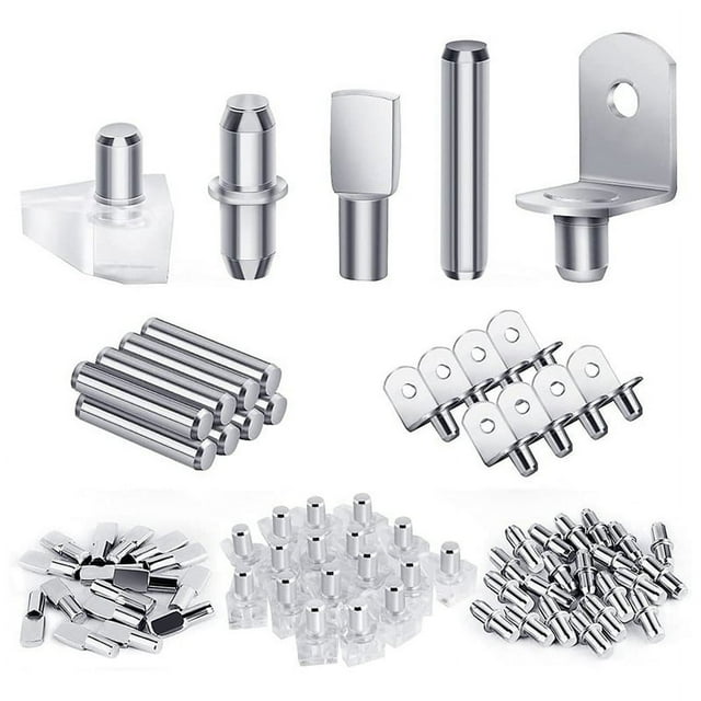 120Pcs Shelf Pegs Kit, 5 Styles Shelf Pins Shelf Support Pegs,