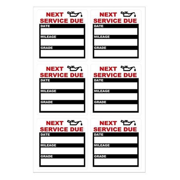 120Pcs Static Cling Auto Service Stickers Oil Change Date Mileage Record Labels For Oil Change Tracking And Maintenance