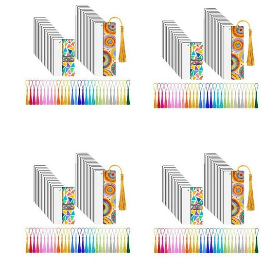 120Pcs Sublimation Blank Bookmarks,Sublimation Blank Products DIY Bookmark Craft Projects Sublimation Double Sublimation