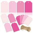 thumbnail image 1 of 120Pcs Terracotta Gift Tags 4 Gradient Solid Colors Hanging Labels with Rope Bulk Colorful Blank Paper Tags,Pink, 1 of 7