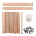 thumbnail image 1 of 120Pcs Thick Wooden Candle Wicks, 5.1x0.5 Inch Natural Smokeless Wood Wicks for Candle Making, 1 of 6