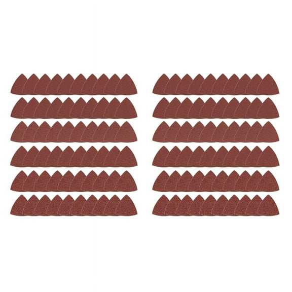 120Pcs Triangular Hook and Loop Triangle-Sandpaper, Fit 3-1/8 Inch Multi Tool, Assorted 40 60 80 100 120 240 Grits